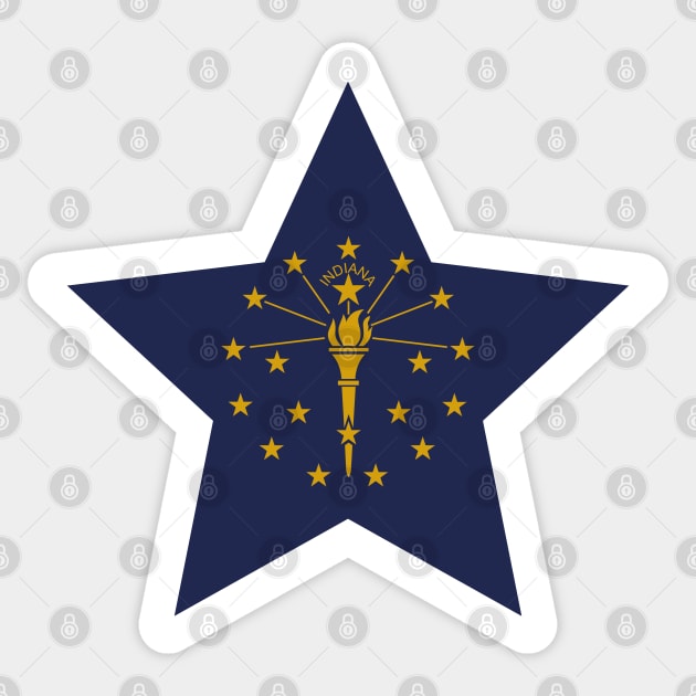 Indiana State Flag Star Sticker by Realittle